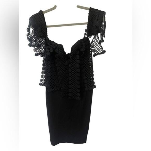 Elliatt Sisley Strapless Off Shoulder Witchy Whimsigoth Edgy Cocktail Dress Sz S - Picture 10 of 15
